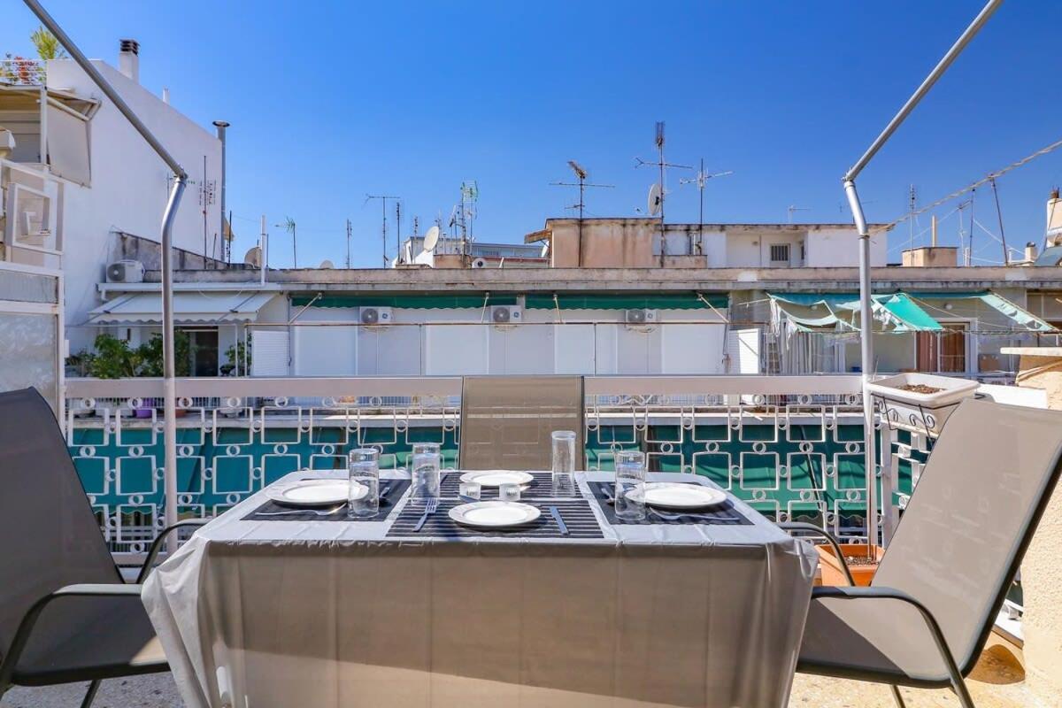 Topfloor Central Apt With Urban Views,3' To Metro Athènes Extérieur photo
